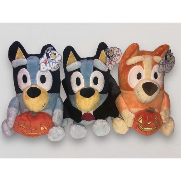 Bluey and Bingo Halloween Plush Pumpkin Vampire 12" Inches New 2024 - Picture 1 of 12